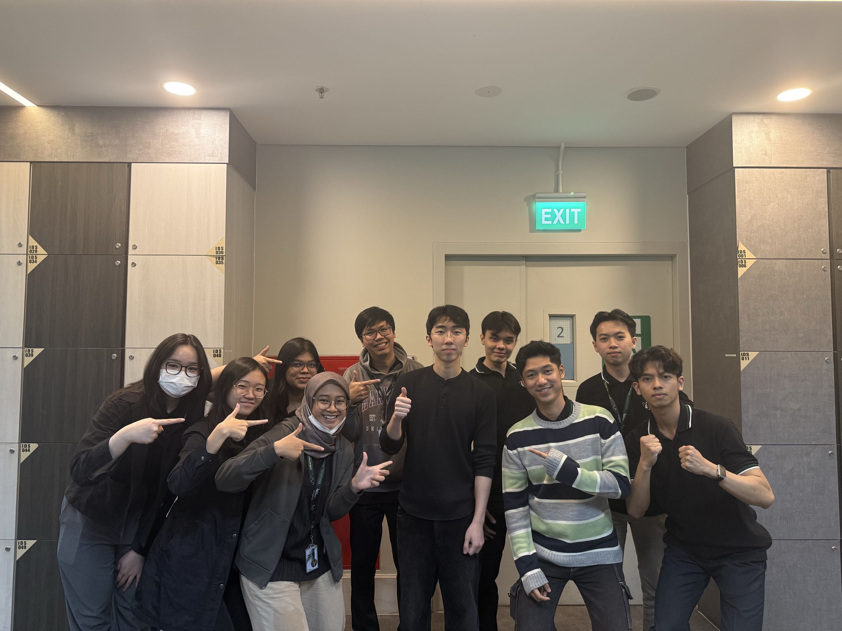 Nathan with internship team