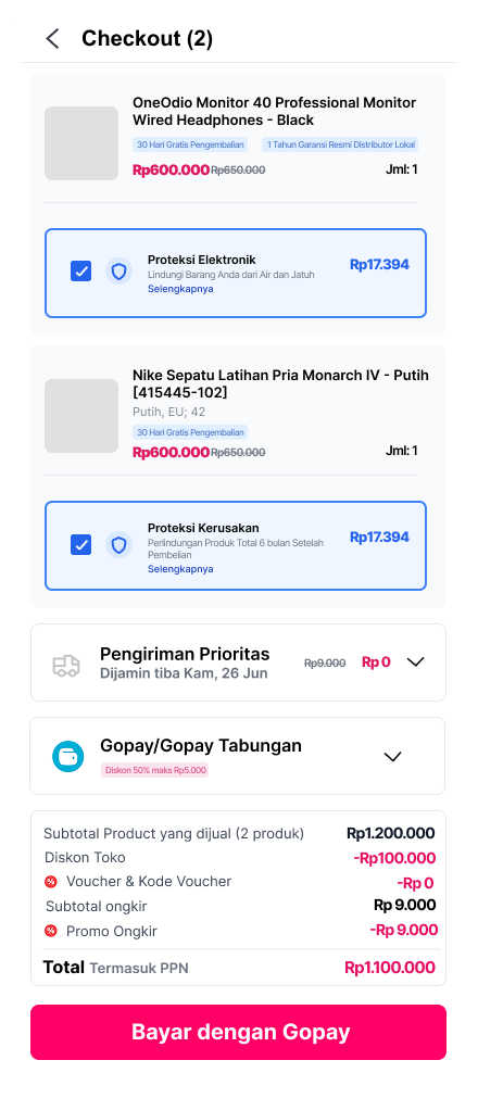Lazada Checkout Page